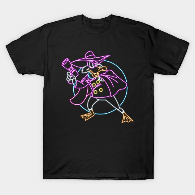 Darkwing neon T-Shirt by AlanSchell76